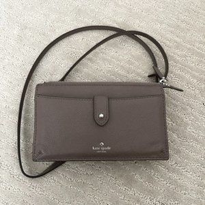 Kate Spade Jackson Crossbody Small Tab Dark Grey/Beige